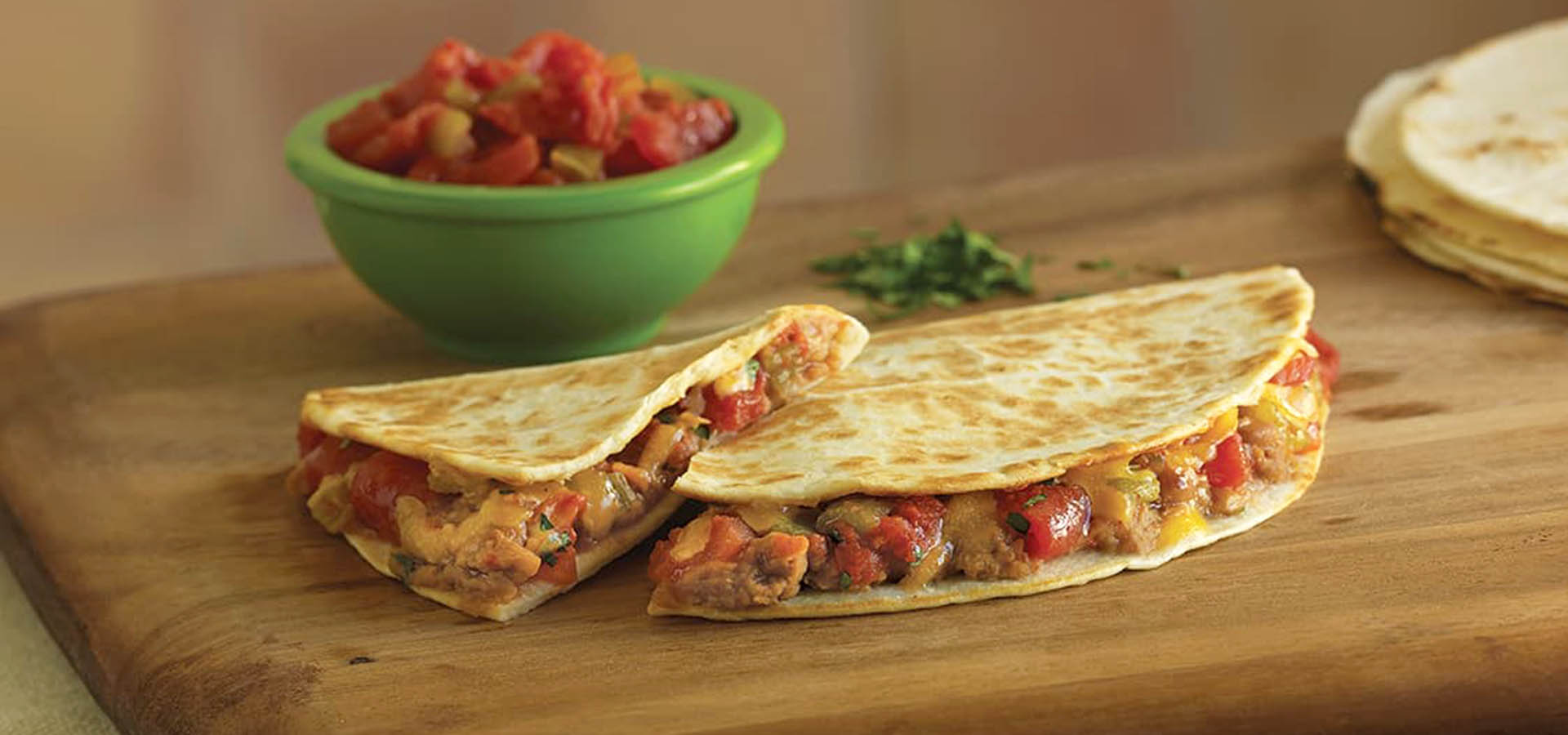 Refried Bean & Cheese Quesadilla Recipe Del Monte®